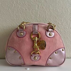 RARE Vintage Juicy Couture Velour Bowler Bag